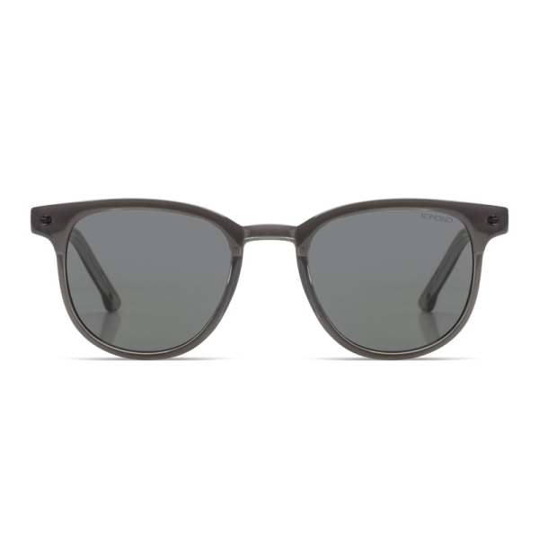 Komono Sonnenbrille Francis iron, silber-schwarz, Front Ansicht